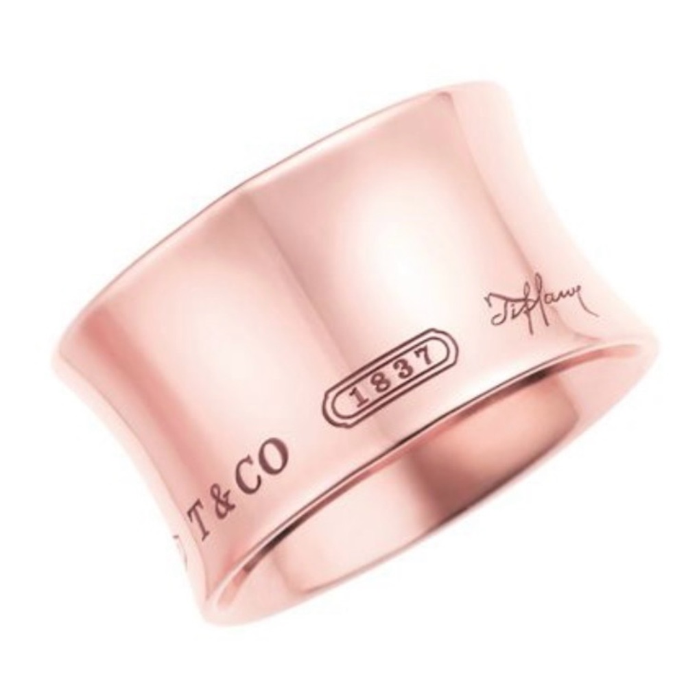 Tiffany & Co. 1837 Wide Ring Rubedo Metal Size 4.5